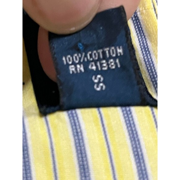 RALPH LAUREN Blake Yellow And Blue Striped Short Sleeve Button Down Men’s XXL - Picture 5 of 12